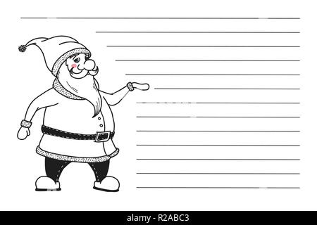 Santa Claus. Vector illustrations in sketch style Stock Vector