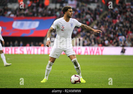 London, UK. 18th November 2018. Kyle Walker of England during the UEFA Nations League League A Group 4 match between England and Croatia at Wembley Stadium on November 18th 2018 in London, England. (Photo by Matt Bradshaw/phcimages.com) Credit: PHC Images/Alamy  Stock Photo