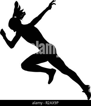 faster start running woman sprinter runner polygonal wireframe Stock ...
