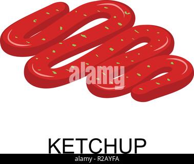 Ketchup icon. Isometric of ketchup vector icon for web design isolated on white background Stock Vector