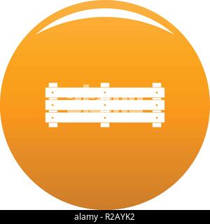 Wide fence icon. Simple illustration of wide fence vector icon for any design orange Stock Vector