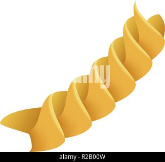 Fusilli pasta mockup. Realistic illustration of fusilli pasta vector mockup for web design isolated on white background Stock Vector