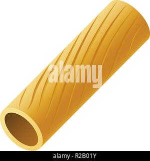 Penne rigate pasta mockup. Realistic illustration of penne rigate pasta vector mockup for web design isolated on white background Stock Vector