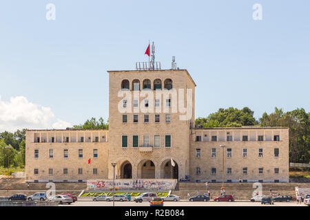 Tirana, Albania- 01 July 2014: Polytechnic University of Tirana, public university. Tirana is the capital and most populous city of Albania. Stock Photo