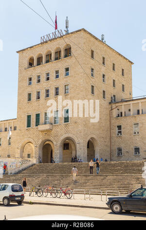 Tirana, Albania- 01 July 2014: Polytechnic University of Tirana, public university. Tirana is the capital and most populous city of Albania. Stock Photo