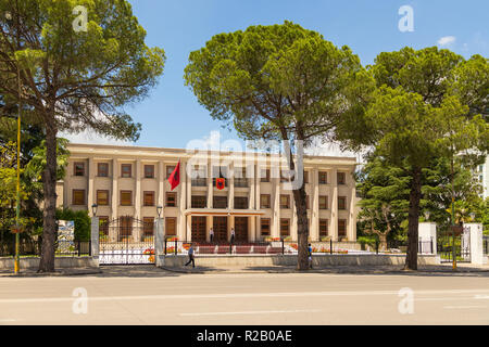 Tirana, Albania- 01 July 2014: Polytechnic University of Tirana, public university. Tirana is the capital and most populous city of Albania. Stock Photo