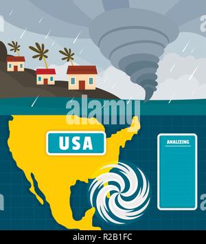 Flood banner set. Flat illustration of flood vector banner set for web ...