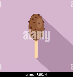 Elipse ice cream icon. Flat illustration of elipse ice cream vector icon for web design Stock Vector