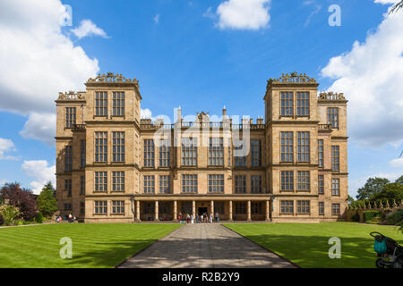 Hardwick Hall, Elizabethan country house in Derbyshire, England Stock Photo
