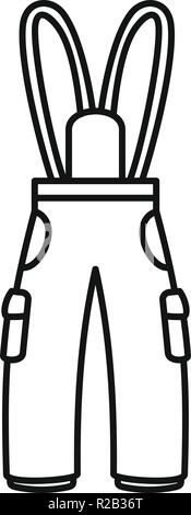 Hiking pants icon. Outline illustration of hiking pants vector icon for web design isolated on white background Stock Vector