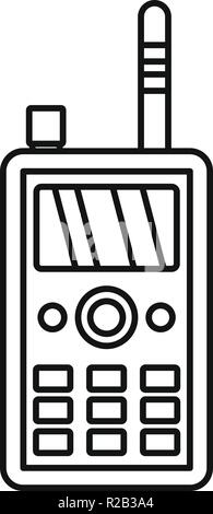 Talkie radio icon. Outline illustration of talkie radio vector icon for web design isolated on white background Stock Vector