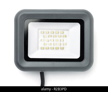 Front view of wall  LED flood light isolated on white Stock Photo