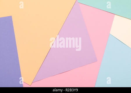 colored paper texture minimalism background. geometric shapes and lines Stock Photo