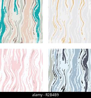 vector set of marble texture backgrounds. abstract decorative marble patterns Stock Vector