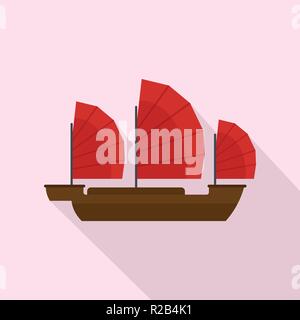 vietnam wooden boat traditional icon Stock Vector Image & Art - Alamy