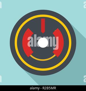 Digital gun aim icon. Flat illustration of digital gun aim vector icon for web design Stock Vector