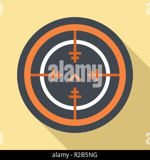 Svd gun aim icon. Flat illustration of svd gun aim vector icon for web design Stock Vector
