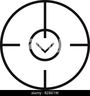 Digital gun aim icon. Simple illustration of digital gun aim vector icon for web design isolated on white background Stock Vector
