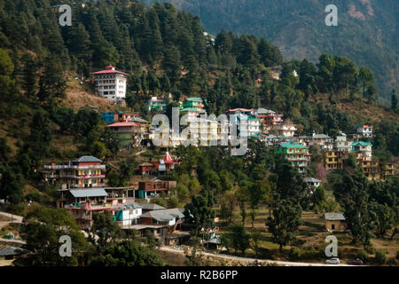 Beautiful view of the small town of Mcleod Ganj in northern India. Stock Photo