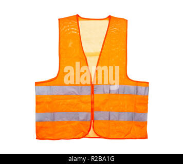 Professional Orange Life Jacket - isolated on white Stock Photo - Alamy