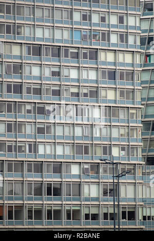 The windows of large multi-occupation tower blocks Stock Photo