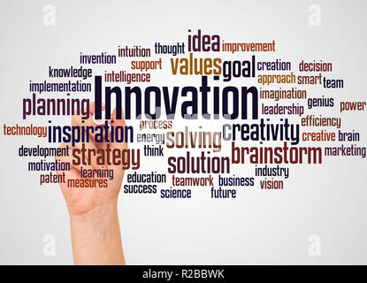 Values word cloud and hand with marker concept on white background ...