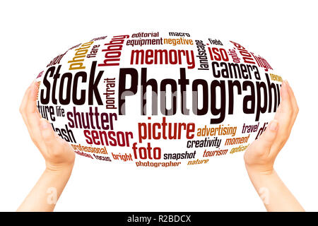 Stock Photography word cloud hand writing concept on white background ...