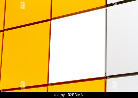 multi-colored blocks yellow white and gray Stock Photo