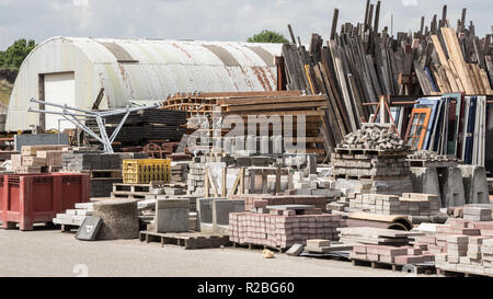 Reusable waste from old houses and buildings Stock Photo