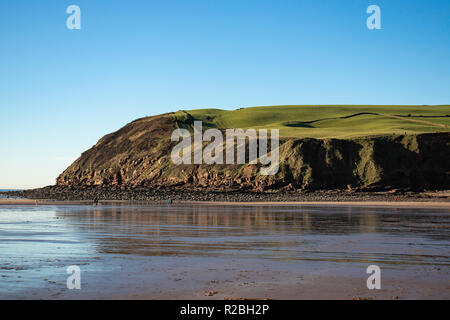 St Bees Head on a beautiful autumn  day with clear blue sky  -St Bees, Whitehaven, Cumbria