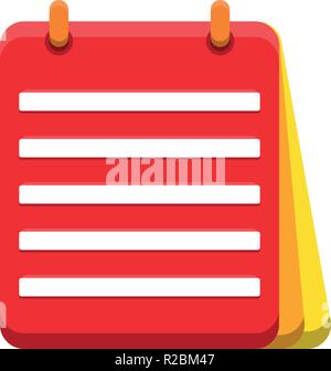 Notebook flat icon on a white background Stock Vector