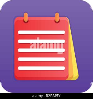 Notebook flat icon on a white background Stock Vector