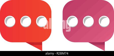 Speech bubble vector icon on a white background Stock Vector