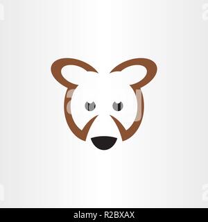 brown bear icon logo vector symbol design Stock Vector