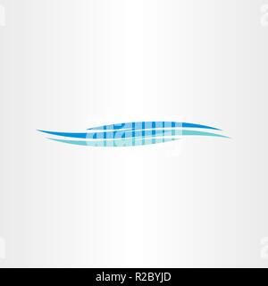 river flowing water waves logo icon design Stock Vector