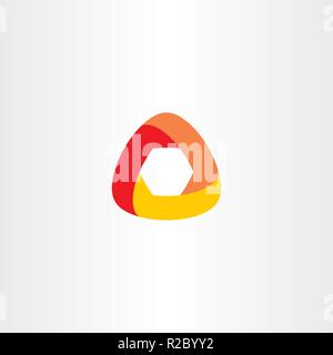 triangle and hexagon business abstract logo Stock Vector