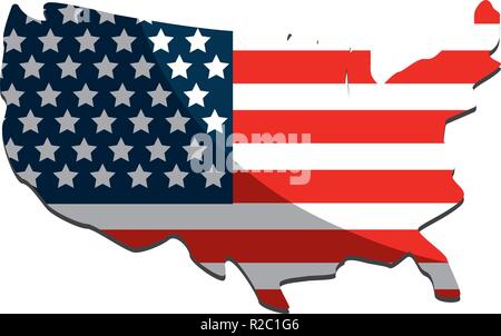 United states map and flag design