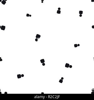 Icon silhouette of people seamless pattern. Simple vector illustration. Isolated on a white background. Stock Vector