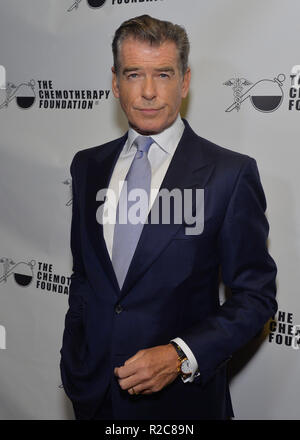 Chemotherapy Foundation honors Pierce Brosnan with Humanitarian Award during Innovation Gala at Russian Tea Room on November 7, 2018 in New York City. Stock Photo