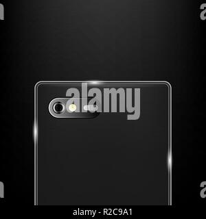 Realistic back camera on the smartphone, stock vector Stock Vector