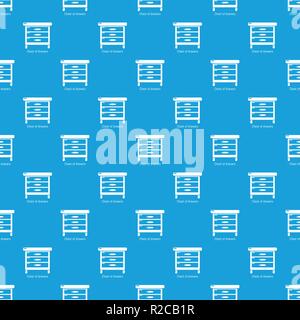 Nightstand pattern vector seamless blue Stock Vector