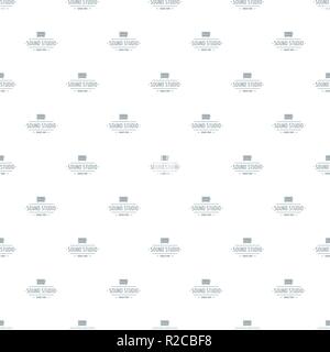 Speaker sound studio pattern vector seamless Stock Vector