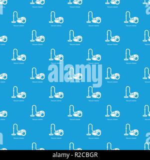 Vacuum cleaner pattern vector seamless blue Stock Vector