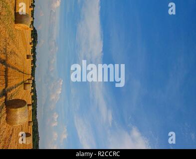 Blue Ball Summer Summerly Harvest Hay Landscape Scenery