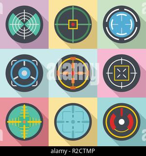 Specific purpose icons set. Flat set of 9 specific purpose vector icons for web isolated on white background Stock Vector