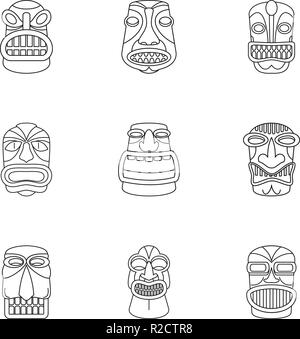 Physical culture icons set, outline style Stock Vector Art ...
