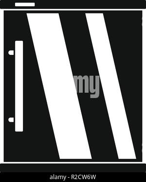 Mini refrigerator icon. Simple illustration of mini refrigerator vector icon for web design isolated on white background Stock Vector