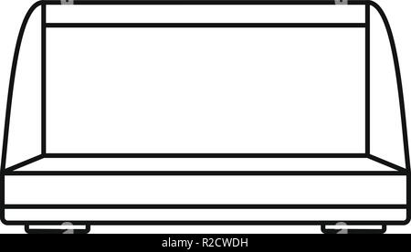 Commercial fridge icon. Outline illustration of commercial fridge vector icon for web design isolated on white background Stock Vector