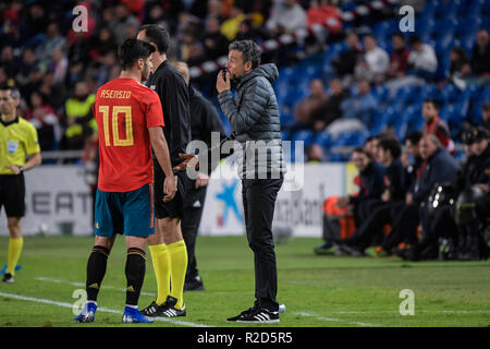 match played in Gran Canaria between Spain and Bosnia in Gran Canaria, Spain, at Nov. 18th 2018. Luis Enrique y Asensio. Cordon Press Stock - Alamy