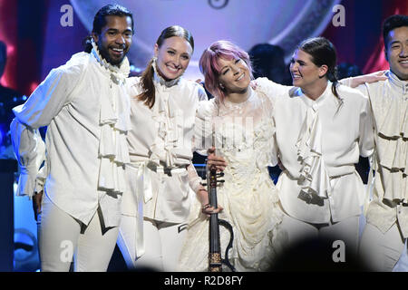 September 27, 2018 - Nashville, TN, U.S. - 27 September 2018 - Nashville, TN Lindsey Stirling. CMA Country Christmas held at Belmont Universityâ€™s Curb Event Center (Credit Image: © Dara-Michelle Farr/AdMedia via ZUMA Wire) Stock Photo